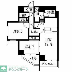 SAKURA AXIS 中板橋(2LDK/5階)の間取り写真