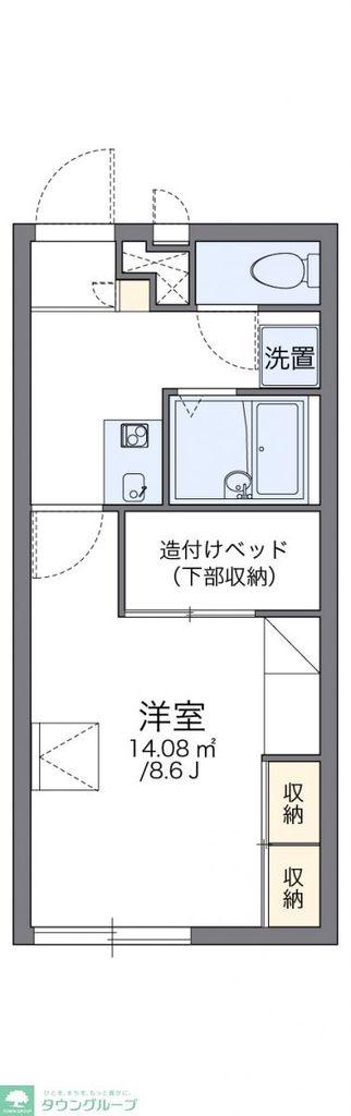 レオパレスSAKURA I(1K/2階)の間取り写真