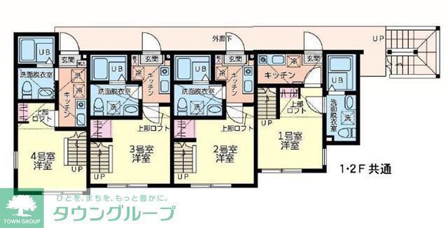 ハレコナ町田(1K/2階)の間取り写真