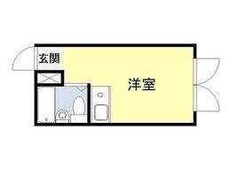 サウスウインド(ワンルーム/2階)の間取り写真