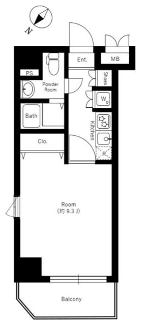 AQUA PRIME TOWER OSHIAGE(1K/6階)の間取り写真