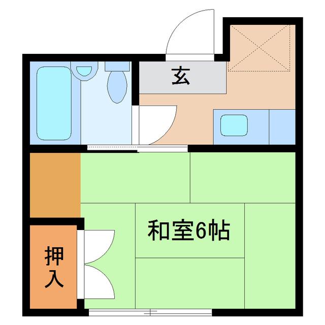 コーポ小西11(1K/1階)の間取り写真