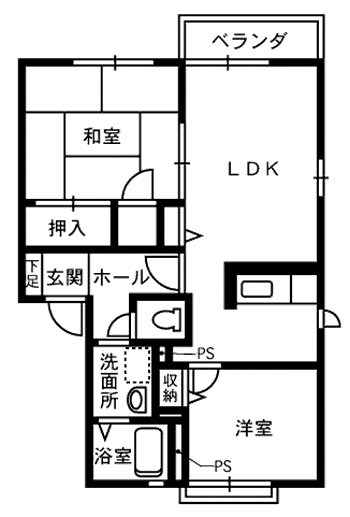 ミレニアムタウン2000(2LDK/1階)の間取り写真