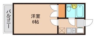 ヒルトップ新松戸IA(1K/1階)の間取り写真