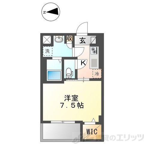 SK VIVRE ーエスケイビブレー(1K/5階)の間取り写真