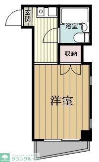 パレドール八王子(1K/2階)の間取り写真