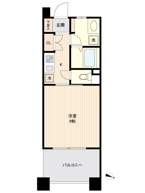 ドゥーエ板橋(1K/3階)の間取り写真