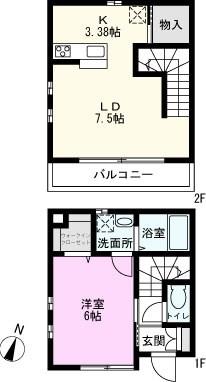 ルーチェ(1LDK/1階)の間取り写真