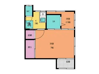 小泉荘(2K/2階)の間取り写真