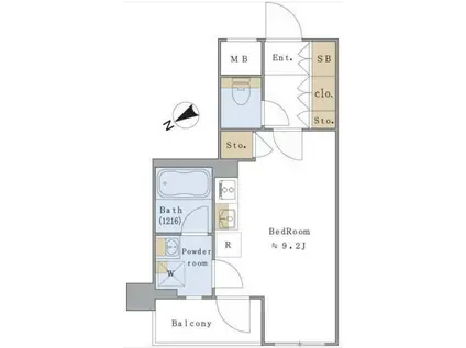 BRILLIA IST 文京茗荷谷(2K/4階)の間取り写真