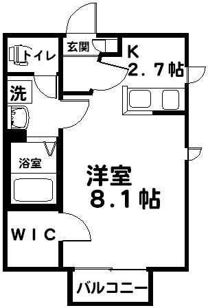 カーザ・ディ・ジュリエッタ(1K/1階)の間取り写真