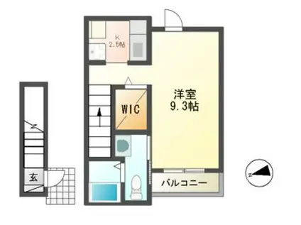 ラフォレスタ(1K/2階)の間取り写真