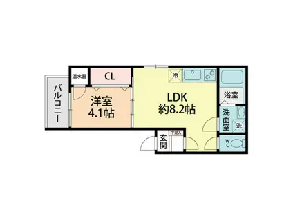 M MIRAI林寺(1LDK/3階)の間取り写真