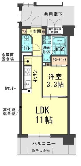 アミスタ(1LDK/1階)の間取り写真