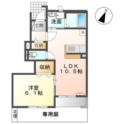 パークス(1LDK/1階)の間取り写真