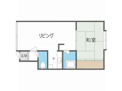 第3黄金マンション(1LDK/1階)の間取り写真