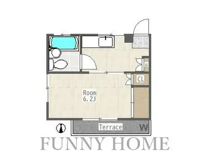 サンみゆき(1K/1階)の間取り写真