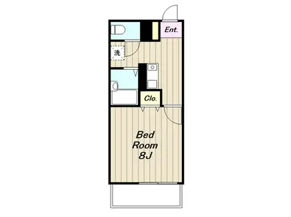 ル・シェルキタカドII(1K/3階)の間取り写真