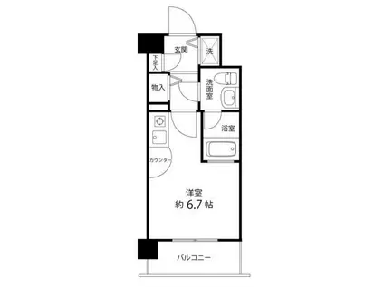 サンセール与野本町(ワンルーム/3階)の間取り写真