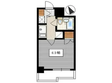 ワコーレ四ツ木(1K/1階)の間取り写真