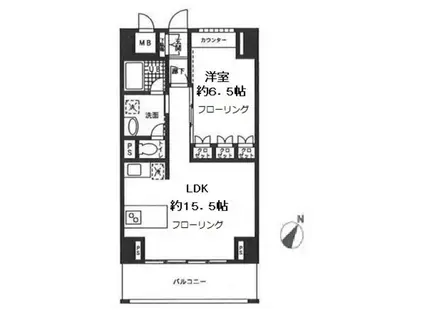 ロジュマン湘南(1LDK/9階)の間取り写真