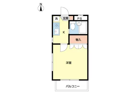RIAN津島南(1K/2階)の間取り写真