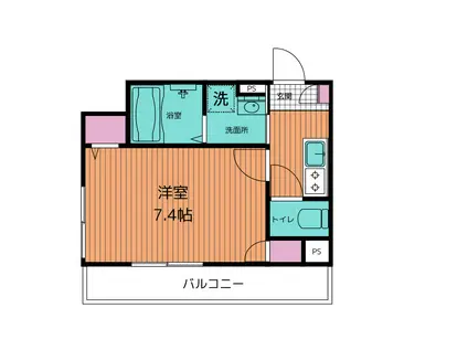 C VALLEY(1K/1階)の間取り写真