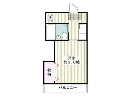 ラフォーレ岩塚(1K/2階)の間取り写真