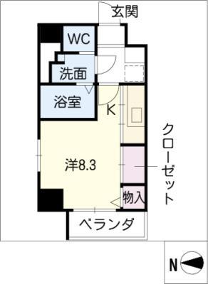 サンステージ桜山(ワンルーム/5階)の間取り写真