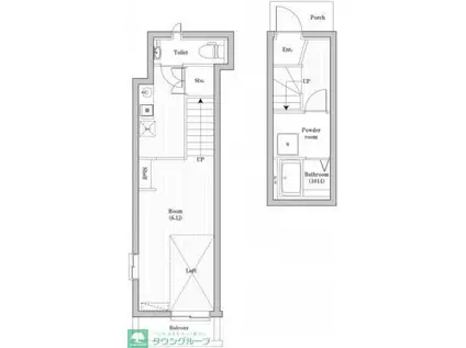 リュクス吉祥寺ウエスト(1K/2階)の間取り写真