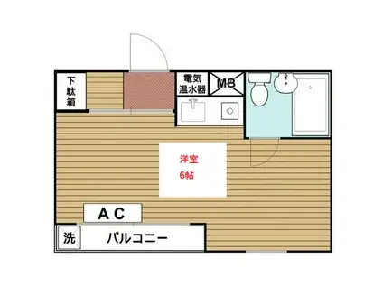 三葉マンション(ワンルーム/1階)の間取り写真