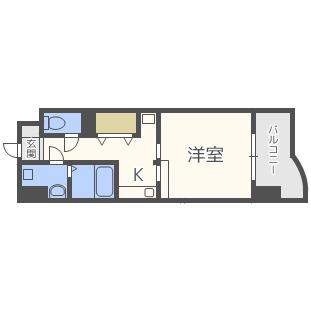 CAVANA天神(1K/12階)の間取り写真