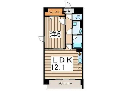 LOS CINCO SOLAR(1LDK/2階)の間取り写真