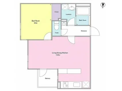 LAPIS三鷹(1LDK/3階)の間取り写真