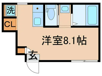 ベレガンス船橋VII(ワンルーム/1階)の間取り写真