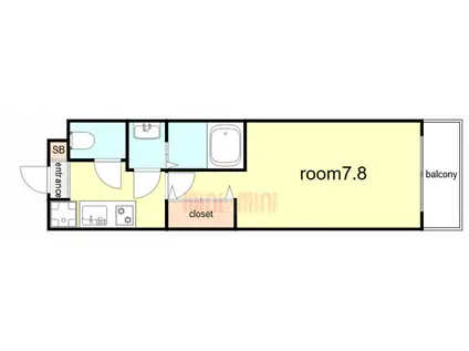 AILE御影塚町(1K/1階)の間取り写真