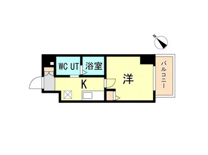 U-RO湊川公園(1K/10階)の間取り写真