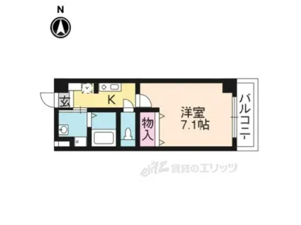 SAMA-SAMA(1K/4階)の間取り写真