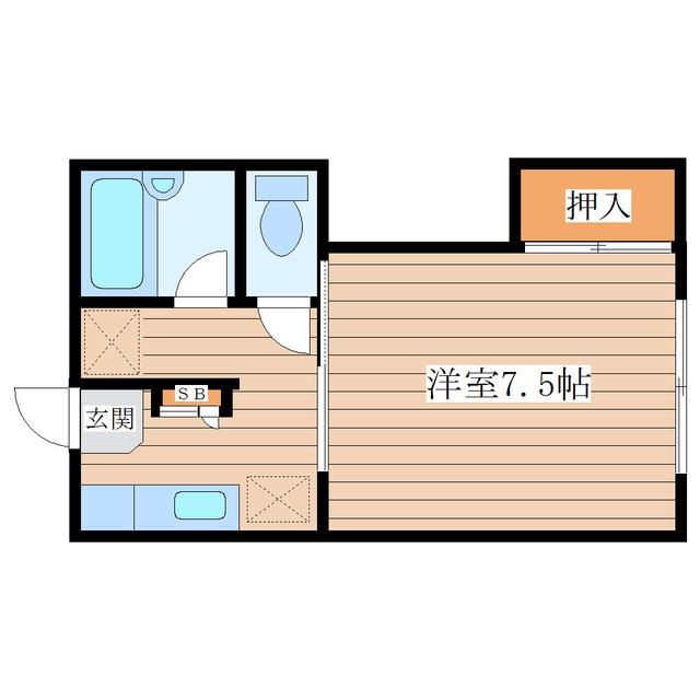 コーポ嶺(1K/1階)の間取り写真