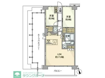 サンクレイドル浦安III(2LDK/8階)の間取り写真