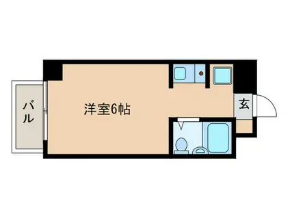 パレ・ドール砧公園206(ワンルーム/2階)の間取り写真