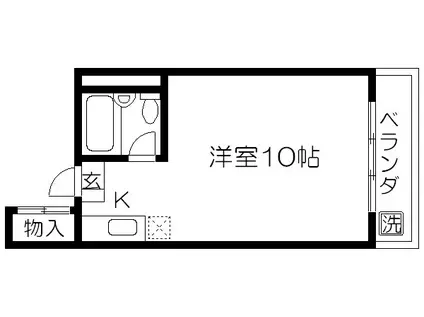 スウィングべにや(ワンルーム/5階)の間取り写真