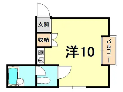 エール21(ワンルーム/2階)の間取り写真