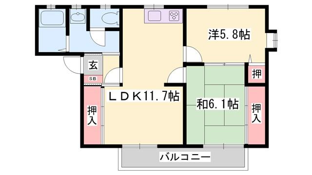 MAYS(2LDK/2階)の間取り写真