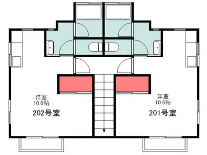 陽だまりとRU FINA(ワンルーム/2階)の間取り写真