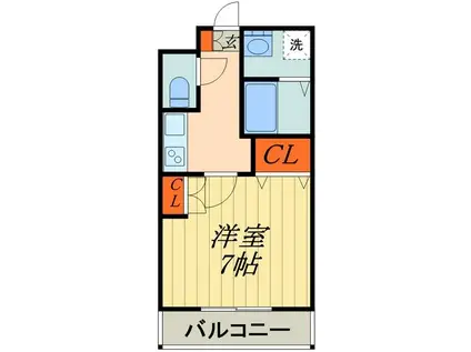 メゾンアプリコット(1K/2階)の間取り写真