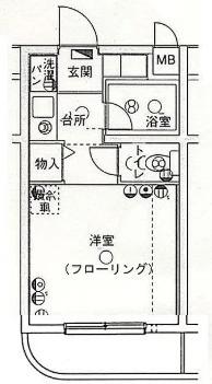 菱和パレス池袋本町(ワンルーム/3階)の間取り写真