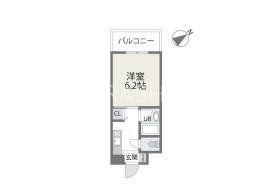アバンダント21(1K/6階)の間取り写真
