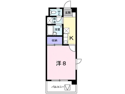 ビハーラ連(1K/3階)の間取り写真