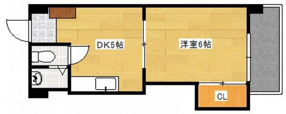 田村ビル(1DK/4階)の間取り写真